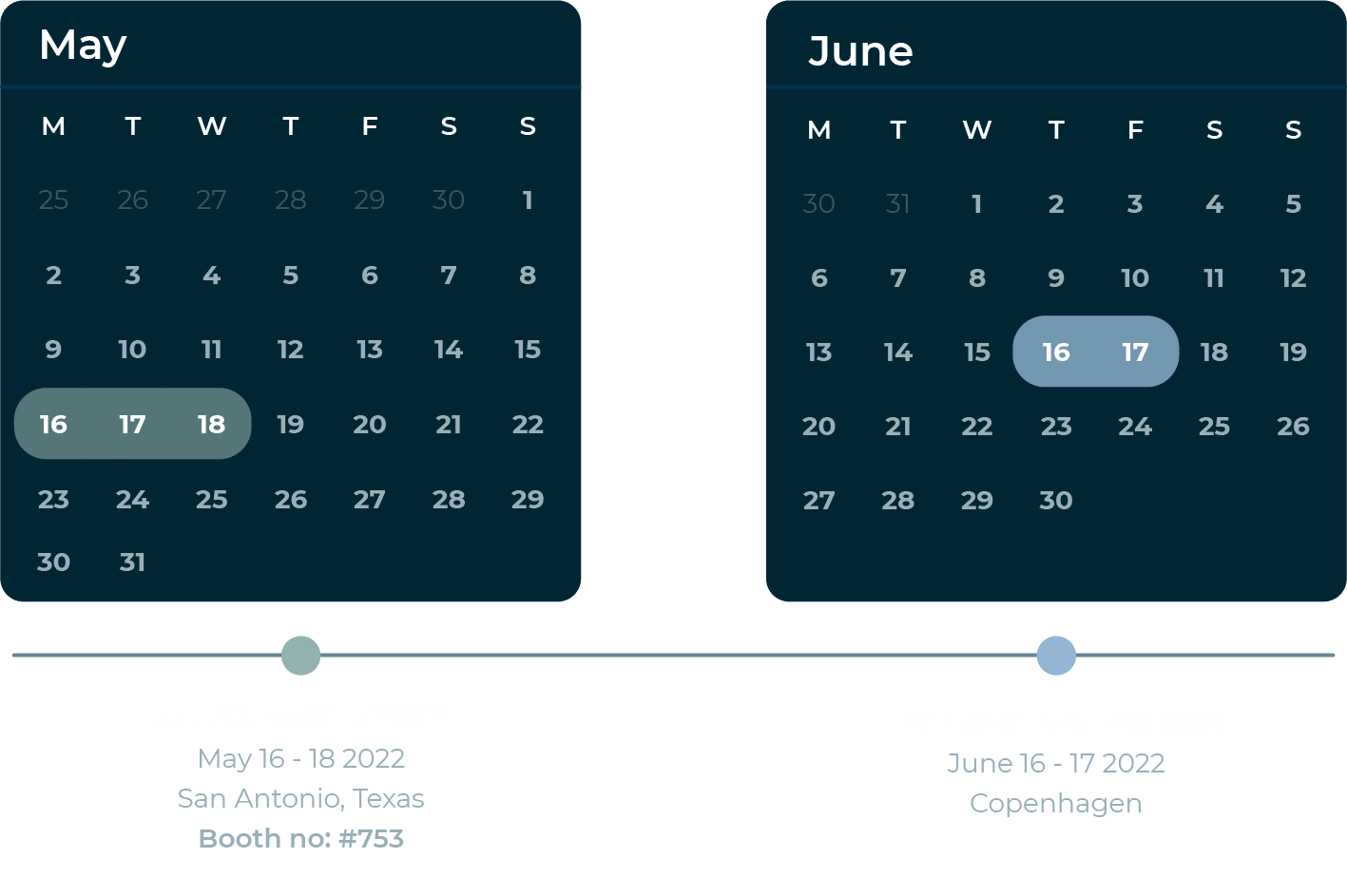 calendar for events 2022